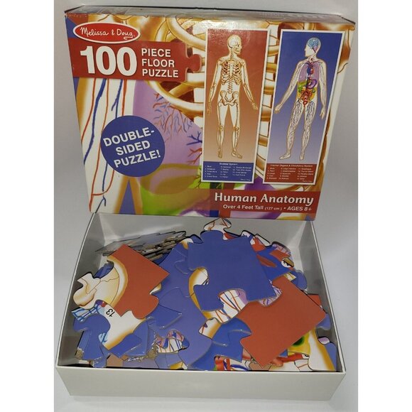 MELISSA & DOUG Human Anatomy Double-Sided Floor Puzzle 100 Pieces! - Picture 12 of 12